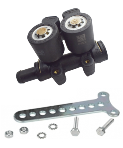 Riel de 2 inyectores Lovato JLP2 KP para GLP/GNV